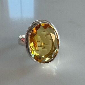 NWOT Sundance Soleil Ring, Citrine, Sterling Silver